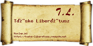 Tüske Liberátusz névjegykártya